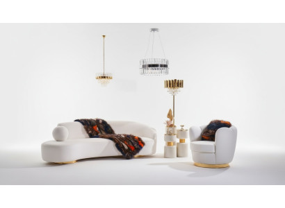 Luxus Sofa weiß Sofagarnitur Sessel 3+1 Sitzer Stoff Design Sofas Gruppe