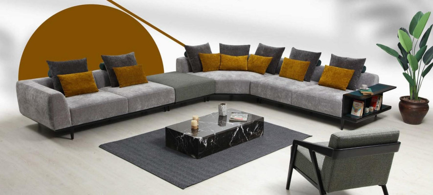 Sessel Sitzer Wohnzimmer Stoff Polyester Stil Modern Design Luxus 