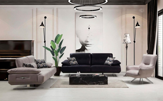 Dreibettsofa Sofa 3 Sitzer Dreisitzer Sofas Luxus Gepolsterte Couch Modern Neu