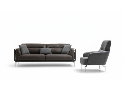 Luxus Sofagarnitur Sofa Garnitur Sofas 3+1 Sitzer Sessel Modern Polyester Neu