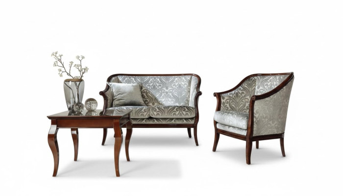 Sofagarnitur Sofa Garnitur Sessel Luxus Couchtisch Set Wohnzimmer Möbel 3tlg.