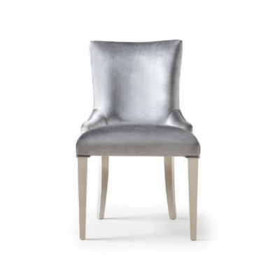 Esszimmerstuhl Stuhl Sessel Sitzer Esszimmer Stühle Holz Modern Luxus Silber