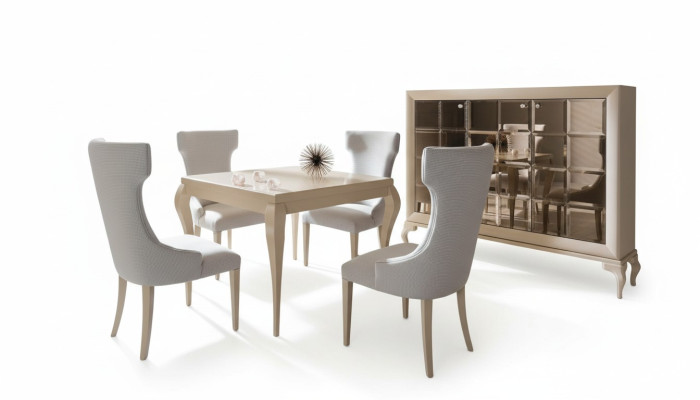 Luxus Esszimmer Esstisch Stuhl Essgruppe Essecke Stühle Luxus Weiß Set 5tlg
