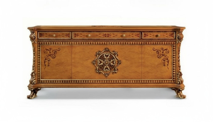 Luxus Kommode xxl Sideboard Kommoden Holz Anrichte Möbel Schrank Braun