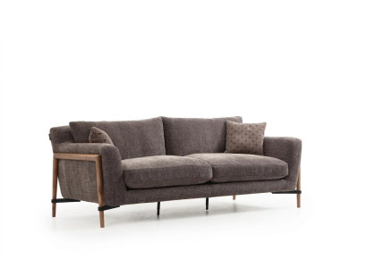 Viersitzer Sofa 4 Sitzer Stoff Sofas Modern Design Wohnzimmer Grau 
