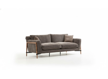 Dreisitzer Sofa 3 Sitzer Stoff Modern Sofas Design Wohnzimmer Grau