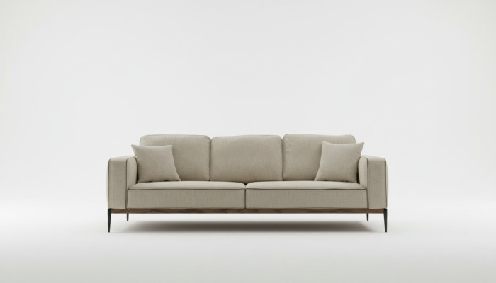 Sofa Viersitzer 4 Sitzer Stoff Sofas Modern Design Wohnzimmer Beige