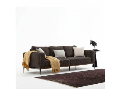 Viersitzer Sofa 4 Sitzer Stoff Sofas Modern Design Wohnzimmer Grau