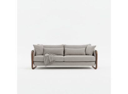 Sofa 4 Sitzer Viersitzer Modern Stoff Grau Sofas Design Wohnzimmer Neu