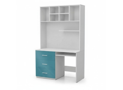 Bürotisch mit Schubladen PC Tisch Modern Stil 2tlg Schreibtisch Schrank Tische