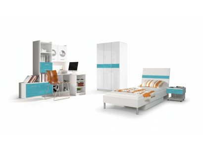 Kinderzimmer Turkis Modern Schrank Kommode Holz Tisch Schlafzimmer Jugend 5tlg