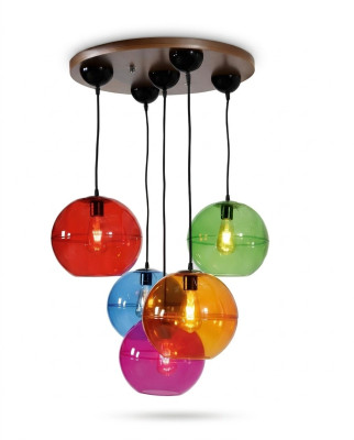 Design Leuchte Decken Lampen Modern Silber Wandleuchte Luster Bunt Kronleuchter