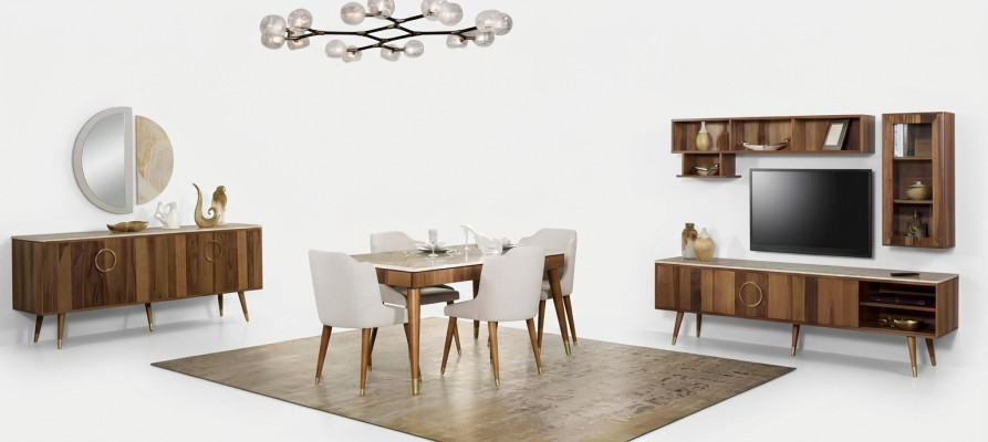 Garnitur Set Modern Tisch 6x Stühle Stuhl Komplette Essgarnitur 7tlg. Esszimmer