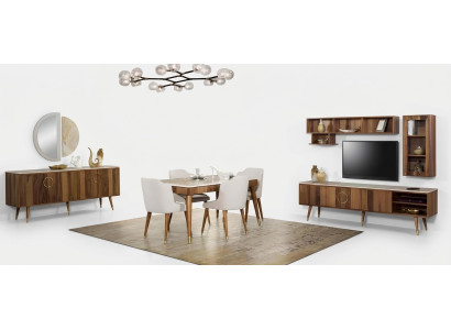 Garnitur Set Modern Tisch 6x Stühle Stuhl Komplette Essgarnitur 7tlg. Esszimmer