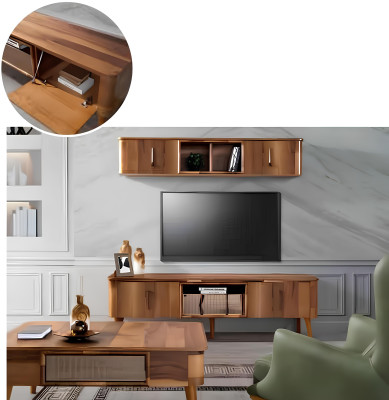 tv Wand Holz Stil Modern Regal Wohnzimmer Möbel Schrank neu moderne Wohnwand neu