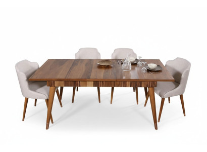 Esszimmer Set Ess Gruppe Holz Tisch Tische 5tlg Komplett Set Esstisch 4x Stühle