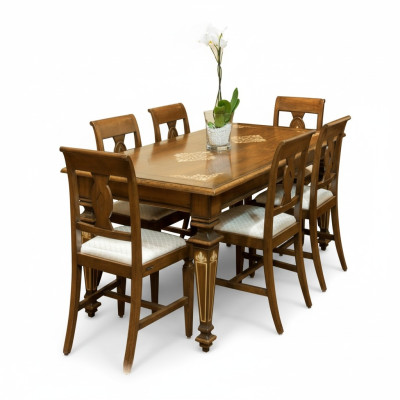 Designer Esstisch Möbel in Esszimmer Klassisch Tische Design Holz