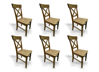 Esszimmer Stühle Lehn Holz 6x Stuhl Set Sitz Polster Garnitur Sofort