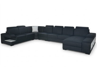 Ecksofa Design Eckgarnitur Eckcouch Sofa Couch Polster Wohnlandschaft LED USB