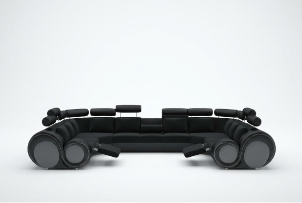 Design XXL Wohnlandschaft Sofa mit USB,Couch Polster Ecksofa Textil Stoff Neu