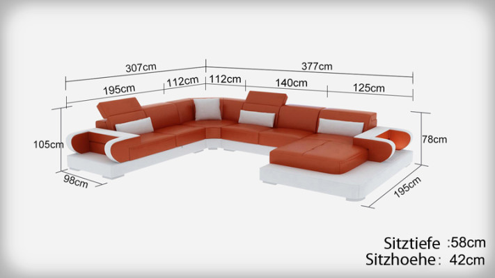 Moderne Wohnzimmer Couch Weich gepolsterte Eckgarnutitur Maßfertigung sofa + USB