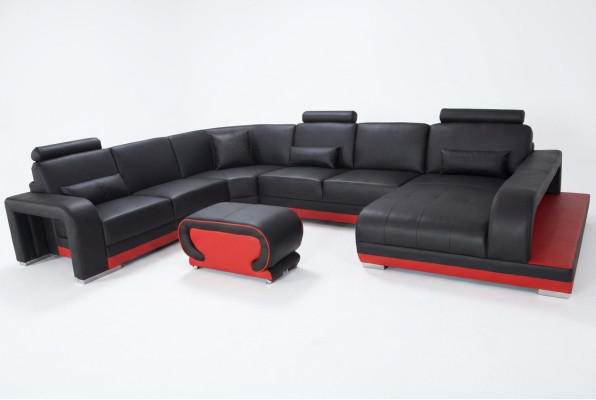 Sofa Ecksofa Design Polster Eckcouch Wohnlandschaft Eckgarnitur Couch UForm +USB