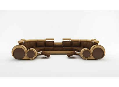 Moderne Leder Couch Ecksofa Polster Couchen XXL Big Wohnlandschaften + USB