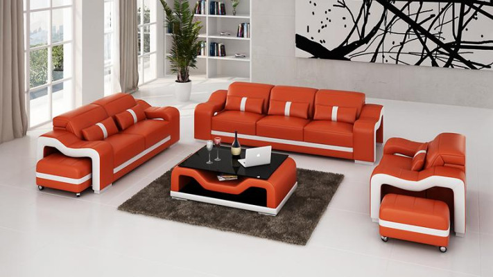 Sofagarnitur Moderne Couch Sofa Sitz 3+1+1 Komplett Garnitur Set Neu Wohnzimmer
