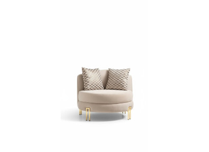 Sessel Polster Sitzer Design Couch Sessel Relax Stoff Lounge Luxus Wohnzimmer