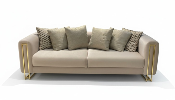 Design Sofa Moderne 3er Sitz Zimmer Möbel Grau Sofas Dreisitzer Couch Polster