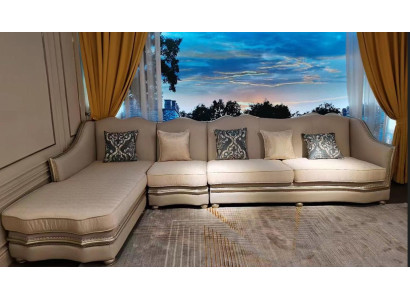 Wohnzimmer Textil L-Form Luxus Sofas Sofas Ecke Ecksofa Polstermöbel