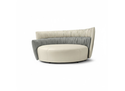 Rundsofa Zweisitzer Sofa 2 Sitz Design Sofas Polster Prianera Sitz Leder Couch