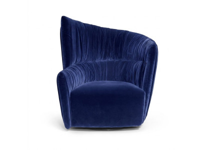 Sessel Luxus Design Möbel Blau Modern Stil Design Textil Wohnzimmer Lounge Neu