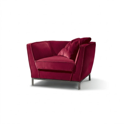 Luxus Einsitzer Sessel Rot Polster Relax Design Italienische Möbel Prianera Neu
