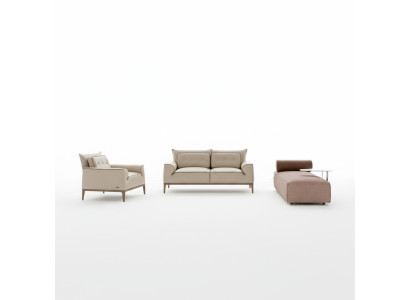 Sofagarnitur Prianera Design Sofa Sessel Polster Couchen 3tlg. Set Chaiselongue