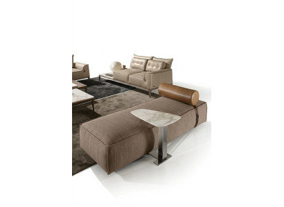 Luxus Chaiselongue Stoff Wohnzimmer Design Sofa Braun Möbel Couchen Prianera