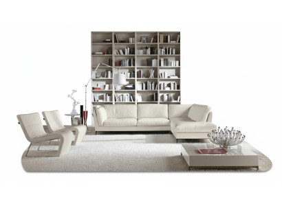 Prianera Couch Ecksofa Wohnzimmer Design Leder Modern L-Form