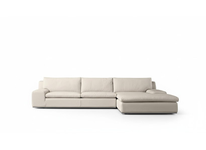 Ecksofa Wohnzimmer Schlaf Sofa Couchen Couch Weiß L Form Leder Möbel PRIANERA