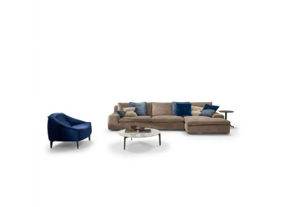 Ecksofa L Form Couch Luxus Italienische Möbel Sofa Grau PRIANERA Wohnzimmer