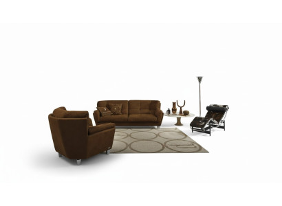 Luxus Sofagarnitur 3+1 Sitzer Garnitur Sessel Sofas Sitz Leder Wohnzimmer Neu