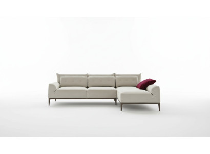 Ecksofa Moderne Design Grau Sofas Stoff L-Form Couch Wohnzimmer Sofa PRIANERA