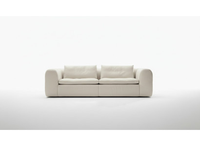 Sofa 3 Sitz Möbel Leder Weiß Dreisitzer Sofas Luxus Wohnzimmer