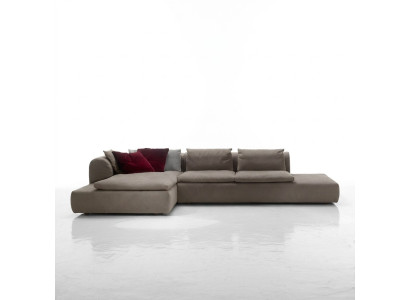 Ecksofa Couch Polsterung Couchen Sofa L-Form Möbel Grau Sofas Leder
