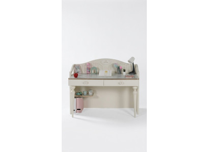 Schreibtisch Kinderzimmer Bücherregal 2tlg. Set Holz Regal Möbel Weiß