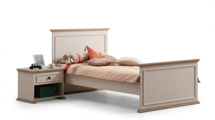 Bett Einzelbett Nachttisch Schlafzimmer 2tlg. Modern Luxus Möbel Neu