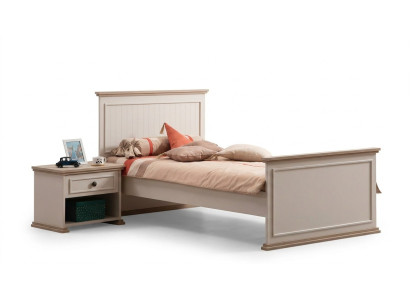 Bett Einzelbett Nachttisch Schlafzimmer 2tlg. Modern Luxus Möbel Neu