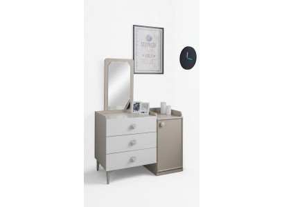Kinder Kommode Mit Spiegel Beige Modern Kommoden Designer Luxus Holz