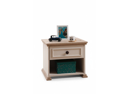 Design Modern Möbel Nachttisch Kinder Beistell Jugendzimmer Beige Holz