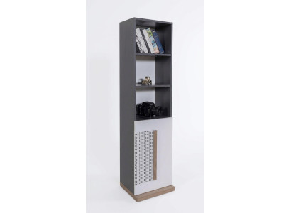 Schrank Holz Bücherschrank Jugendzimmer Grau Schränke Regal Möbel Neu