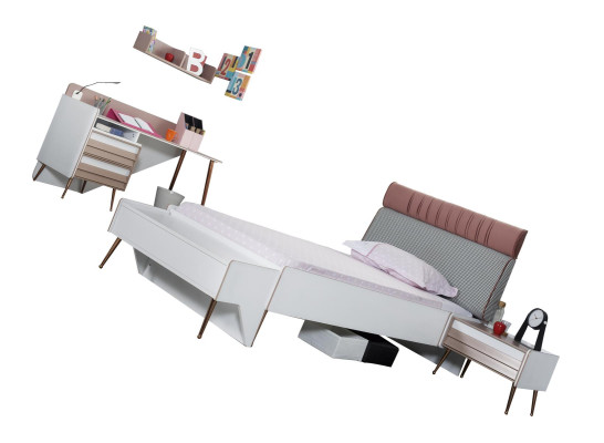 Design Betten Kinderbett Jugendzimmer Bett Kinderbett Möbel Holz Weiß
